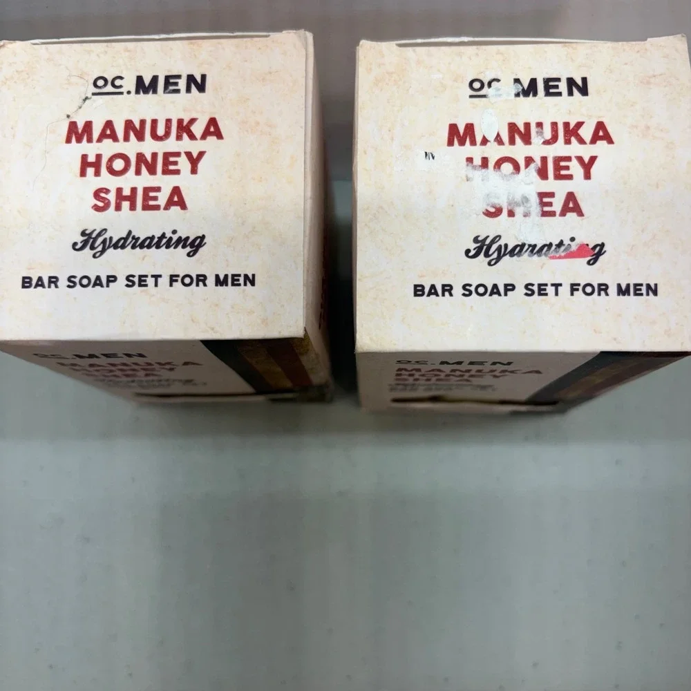 OC MEN Bar Soap Set Men TWO 3-Packs Manuka Honey Shea Hydrating Natural USA Eco